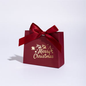 【ready stock】4Pcs Christmas Gift Boxes With Ribbon Cookies Packaging Candy Chocolate for Friends/Pa