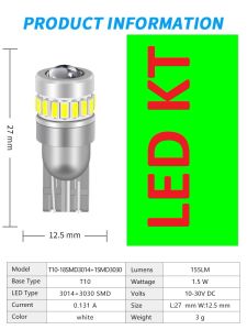 [1 bóng] Đèn led T10 lúp cầu tăng sáng led xi nhan Demi biển số cho xe máy và ô tô