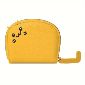 Cartoon Cat shaped design Wallet Womens Multi-card slots Holder Cute Fashion Faux Leather Coin Purse Creative ID Card Holder