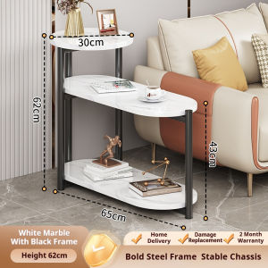KEKEE 3 Layer Sofa Side Table Rack Storage Cabinet Waterproof Moisture-proof Multi Functional Shelf Tea Table Living Room Bedside Table