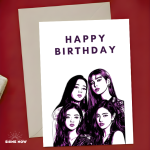 BLACKPINK Birthday Card | Kpop Girl Group Fan Gift | BLINK Greeting Card
