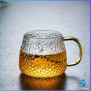 Serenity  ถ้วยแก้วน้ำชา แก้วกาแฟ แก้วน้ำ แก้วชงชา มีหูจับ  ทนต่ออุณหภูมิสูง  glass cup