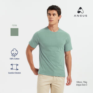 ANGUS Comfort Fit Tee (Fern) 100% Cotton T-Shirt Crew Neck