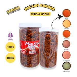 SERALL Mie Lidi Kremes 400Gr Rasa Pedas