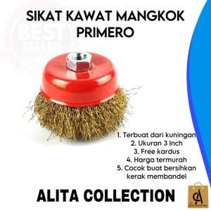 SIKAT KAWAT MANGKOK CUP BRUSH CRIMPED WIRE 3 ( TIGA ) INCH PRIMERO HARGA MURAH BARANG BERKUALITAS PROMO DISKON TERLARIS