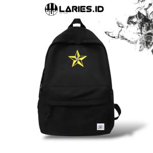 LARIES Original Tas Sekolah Bintang Golden Kuning Ransel Remaja Anak Anak Kece