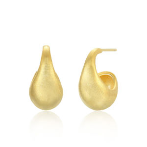 CTS S925 Silver Daily Fashion Yellow Huggie Earrings For Women Exquisite Shiny Earring Buckle Trendy Daily Accessorie 周大生 S0EC0204YDC