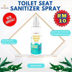 Toilet Seat Sanitizer Spray- Travel Size 60ml English Pear