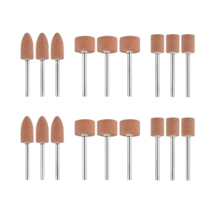 Aluminum Oxide Grinding Head Set For Carving Polishing Metal Shank Rotary Tool Accessories With High Durability And Stability