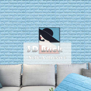 3D Brick Foam Wall Paper Sticker Dinding Adhesive Wall Decor Panel Waterproof Ceiling & Living Room Decor 3D Foam Wallpaper Dinding Besar