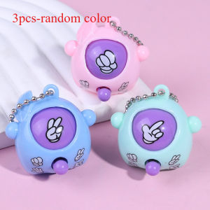3/5Pcs Mini Device Fair Finger-guessing Game Rock Paper Scissors Toy Round Egg Key Chain Pendant Gift