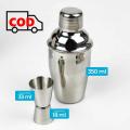 Bartender Set 5 in 1 Cocktail Shaker Bottle 350ml Jigger Stainless Pengaduk Minuman Bar Cafe Barista. 