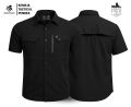 Kemeja Tactical Pria Lengan Pendek Twill Stretch Premium | Urban Field Series | Bisa Custom. 