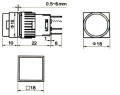 AL6-A Nút nhấn giữ 16mm màu trắng. 