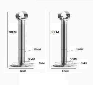 Bộ Bass đỡ thanh treo phơi quần áo thanh treo rèm Bộ 2 cái lắp trên trần trên tường KT 15cm 20cm 25cm 30cm 40cm