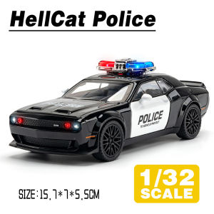 LEO 1:32 HellCat Police Car Metal Diecast Alloy Toy Car Model Trucks For Kids Toys Vehicles Hobbies Collection