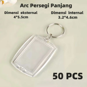 50pcs Gantungan Kunci Akrilik Sisipan Foto Gantungan Kunci Untuk Gantungan Kunci Souvenir