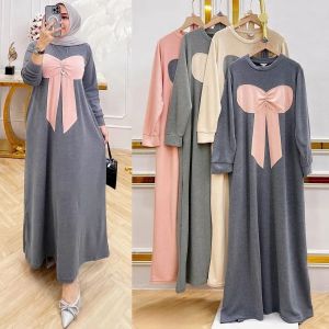 Gamis Best Seller Viral Alesha Dress Bahan Caramel Knit Premium Wanita Dewasa Muslimah Simple Elegan