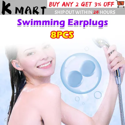 4 PairsDiving Ear Plugs Showering Waterproof Earmuffs Environmental Sleeping Swimming Earplugs