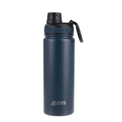 Oasis Stainless Steel Insulated Sports Water Bottle with Screw Cap 550ML | Hot Cold Leakproof Vacuum Outdoor Tumbler