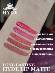 Lipstik Hyde Beauty Tahan Lama Anti Air 24 Jam / Lip Matte Hyde Beauty