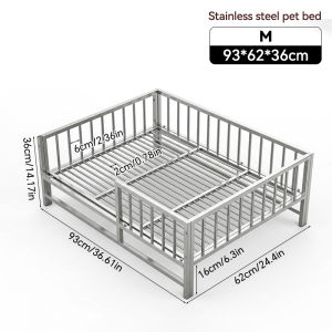 Super Durable Stainless Steel Dog Bed Off-the-ground Moisture-proof Pet Bed for Large Medium Small Dogs Comfortable Dog Nest
