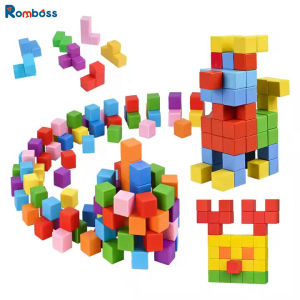 Romboss 32pcs 3.3cm Magnetic Block Magnet World Magnetic Building Blocks DIY Variety Cube Building Block Toys for 3+ Year Old