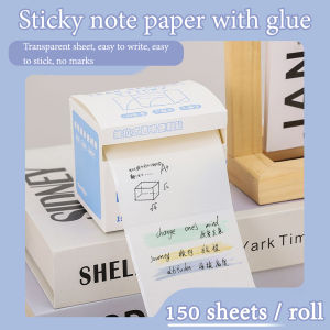 150 Sheets Transparent Sticky Notes Clear Waterproof Memo Pad Waterproof Sticky Note Pad Student Stationery 透明便利贴