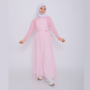 Shibakids Baju Overall Anak / Pakain Anak Perempuan Arfa series Warna Salem C-01 / Gamis remaja