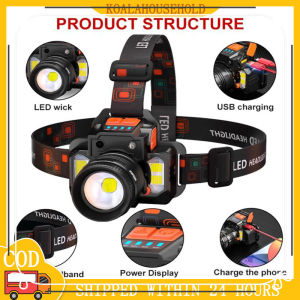 Multifunctional Headlamp Flashlight Induction Headlight Head Outdoor Camping Fishing Night Light