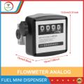 Flowmeter Analog/Manual 4 Digit Alat Ukur BBM Solar Air Out In Put 1". 