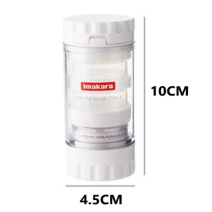 🇸🇬 IMAKARA 4 in 1 Pill Cutter | Medicine Splitter Crusher Grinder Divider Storage Drink Cup Pet Tablet Holder Case