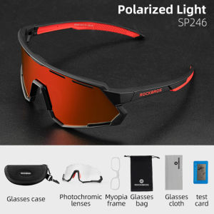 ROCKBROS Bicycle Glasses Polarized Photochromic Lens Bike Sunglasses MTB Road Goggle Eyewear Sport Sun Protection