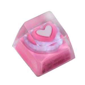 Personality Cute Love Heart Keycap Handmade Keycap Base DIY ESC Backlit Keycap for Mechanical Keyboard Switches