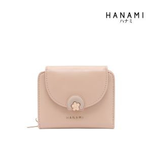HANAMI Dompet Lipat Wanita Branded Samala Coklat Cantik Aesthetic Premium WA1046B7 Polos Simple