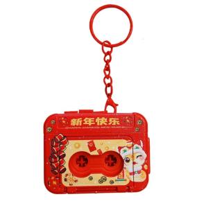Sound Recording Pendant for New Year Celebration Voice Recorder Keyring Ornament Clear Sound Playback Keychain Jewelry