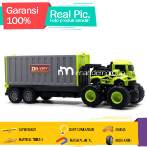 Diecast Miniatur Mainan Mobil Truk Kargo Box Engkel WingBox Alloy Truck