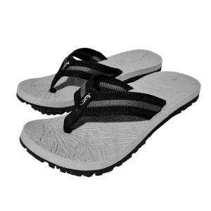 Outdoor slippers SANTH070 1071 gray x black strap with gray slipsole (Available Sizes 5 6 7 8 9 10 11 12)