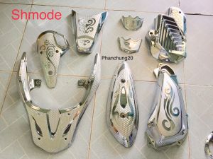 COMBO ỐP PHỤ KIỆN TRANG TRÍ DÙNG CHO ĐỜI XE SHMODE 2020 2021 2022 2023 2024 CROM ( 8 MÓN : CHE PÔ NHỎ BẦU E KÉT NƯỚC TAY DẮT MỎ DÈ TRƯỚC MỎ DÈ SAUCHỤP ĐUÔI LỐC NHỎ)