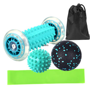 AU Yoga fitness massage stick five-piece set including a foot massage stick a firmness-adjustable fascia ball a comfortable massage ball and a latex ring