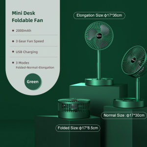 Portable Standing Fan Desk Mini Fan Tower Fan Double Fan Blades Neck-Hanging Fan Stroller Fan USB Charging with 3 Gear Strong Wind Foldable Desk Fan Handheld Fan
