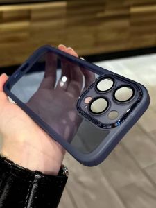 Crashstar Với Kính tấm dán bảo vệ ống kính HD Trong Suốt Chống Sốc vỏ điện thoại Cho iPhone 16 15 14 Pro Max Cộng Với 13 12 11 Pro Max Mini XR XS XS Max 8 + 7 Cộng Với Đơn Giản Rõ Ràng Điện Thoại Bìa Silicone Matte bo góc Chống Mùa Thu vỏ ốp lưng