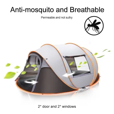 SoLoMan Waterproof Automatic 3-4/5-8 Person Tent Outdoor Waterproof Camping Two Doors Double Layer Tent for Camping Waterproof 4 to 5 Person Tent Outdoor Waterproof Camping Instant Sunscreen Waterproof Tent For Camping Waterproof Outdoor Camping Tent