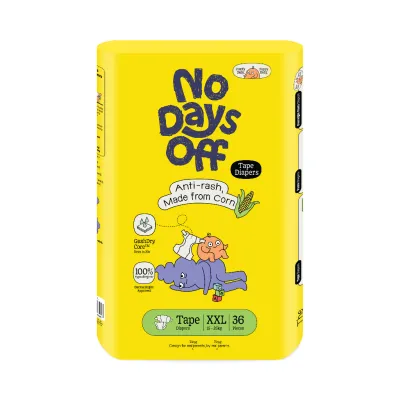 [NEW CUSTOMER B1F1 - Add 2 to cart] No Days Off Tape Diapers 🌽 Anti-Rash Made from Corn