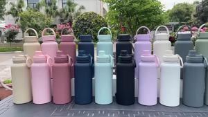 Gift SG Ready Stock 1L Large Capacity 2 Lids Outdoor Thermal Vacuum Flask Sport Stainless Steel Portable Water Bottle