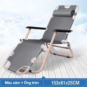 179A Ghế Lười Có Thể Gấp Thành Giường Ghế Thư Giãn Một Người Gấp Gọn Kèm Nệm Cao Cấp Và Gối Chịu Tại 200KG -Hàng loại A+ Xuất Châu Âu