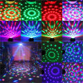 【Free Shipping】Mini Remote RGB LED Crystal Magic Rotating Ball Stage Lights Sound Activated Disco Light Music Christmas KTV Party EU. 