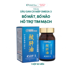 TPBVSK Viên Uống Dầu Gan Cá Mập Omega 3 Genki Fami Nhật Bản Bổ Mắt Bổ Não Tốt Cho Tim Mạch