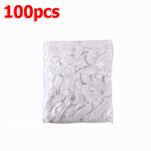 500Pcs Disposable Plastic Shower Cap Elastic Food Fresh-keeping Cover Transparent Hair Bath Cover Multifunction Waterproof Bath Caps