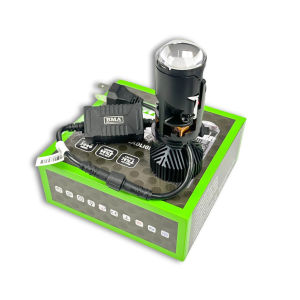 [BMA]Đèn Pha LED Bi Cầu Mini R04F BMA Hàng Cao Cấp - 55W Nhẹ Điện Pha Màn Chập Lắp Oto Xe Máy BH 2 Năm